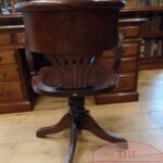 Antiek mahoniehouten Engelse bureaustoel 2
