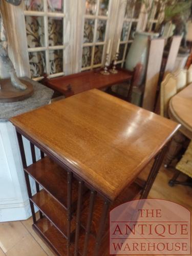 Antieke eikenhouten boekenmolen 2