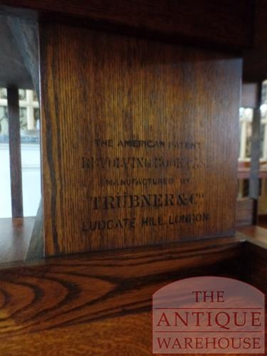 Antieke eikenhouten boekenmolen 5