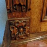 Antieke eikenhouten Engelse breakfront boekenkast uit Lancaster, circa 1840 5