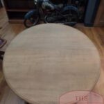 Antieke eikenhouten Engelse ronde uitschuiftafel 2