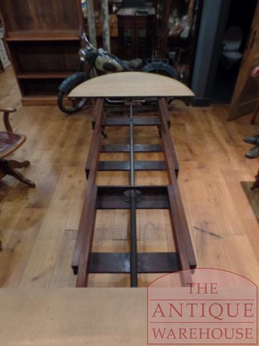 Antieke eikenhouten Engelse ronde uitschuiftafel 3