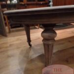Antieke eikenhouten Engelse ronde uitschuiftafel 4