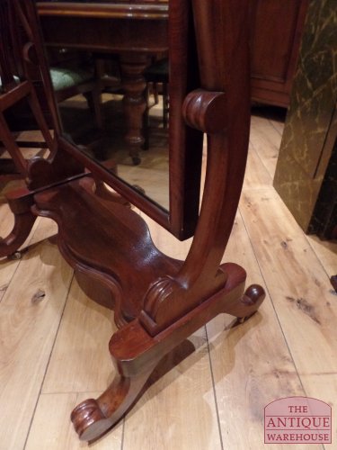 Antieke Engelse mahonie pas spiegel 2