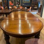 Antieke Engelse ovale uitschuiftafel 2