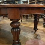 Antieke Engelse ovale uitschuiftafel 4