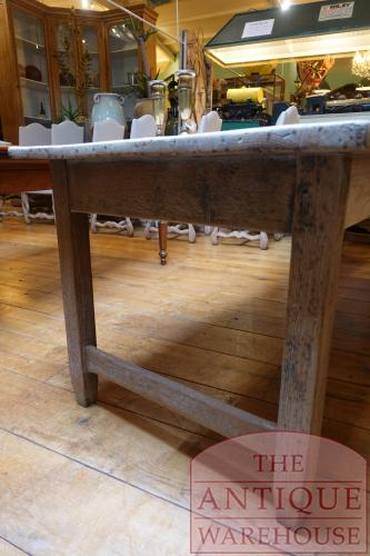 Antieke Franse eikenhouten eettafel 5