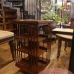 Antieke mahoniehouten zeer stevige boekenmolen 2