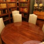 Antieke ronde Engelse mahoniehouten eettafel 1