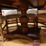 Antieke ronde Engelse mahoniehouten eettafel 2