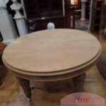 antieke ronde uitschuifbare Engelse eettafel 1