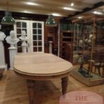 antieke ronde uitschuifbare Engelse eettafel 2