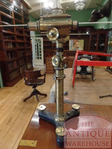 SOLD antique theodolite, antiek theodoliet, antiek waterpas instrument