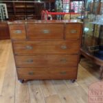 Antieke mahonie military chest 1