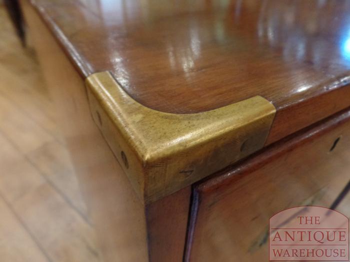 Antieke mahonie military chest 2