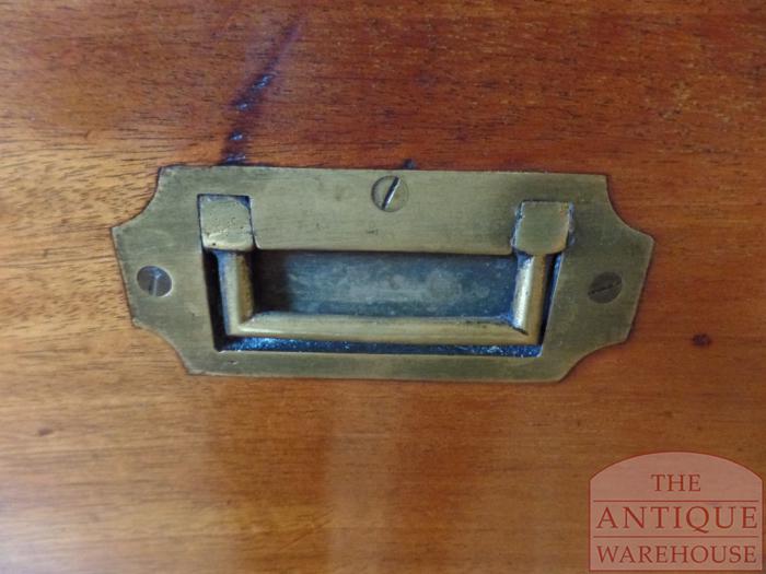 Antieke mahonie military chest 4