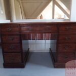 Antiek Engels mahoniehouten bureau 1