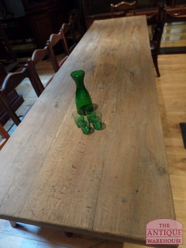 Antieke eiken Franse (Normandie) kasteel tafel 2