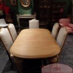 Antieke eikenhouten Engelse coulissentafel 1