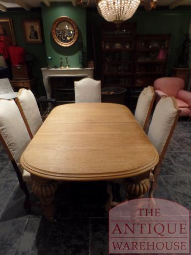 Antieke eikenhouten Engelse coulissentafel 2