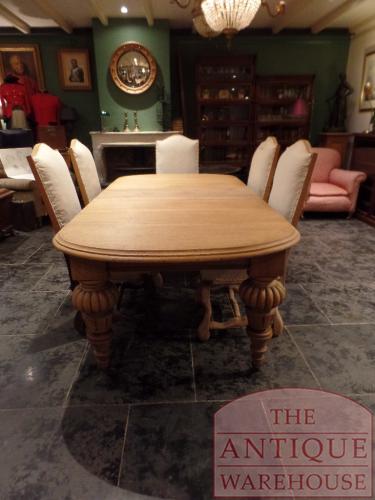 Antieke eikenhouten Engelse coulissentafel 3