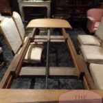 Antieke eikenhouten Engelse coulissentafel 4