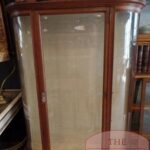 antieke eikenhouten vitrinekast 1