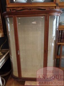 SOLD VERKOCHT antieke eikenhouten vitrinekast