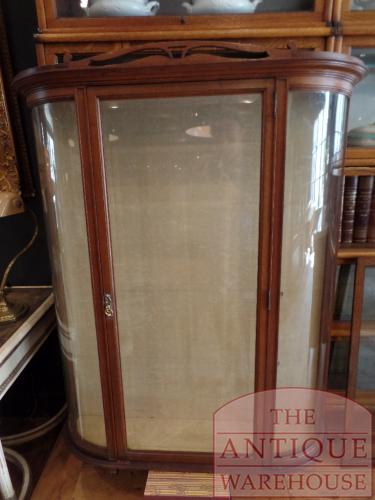 SOLD VERKOCHT antieke eikenhouten vitrinekast