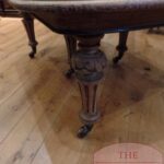 Antieke Engelse eikenhouten uitschuif, coulissen eettafel 2