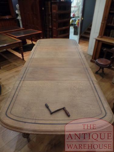 Antieke Engelse eikenhouten uitschuif, coulissen eettafel 3