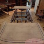 Antieke Engelse eikenhouten uitschuif, coulissen eettafel 4