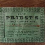 Antieke Engelse mahoniehouten schrijftafel van W. Priest, Blackfriars, Londen 2