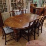 Antieke Engelse ronde uitschuif eettafel 2