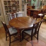 Antieke Engelse ronde uitschuif eettafel 3