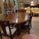 Antieke Engelse ronde uitschuif eettafel 4