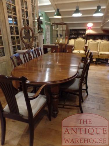 Antieke Engelse ronde uitschuif eettafel 4