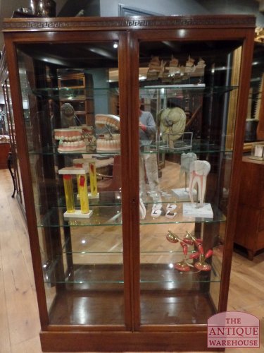 antieke mahonie Engelse vitrinekast 2