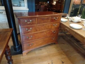 SOLD   VERKOCHT antieke mahonie Schotse ladekast