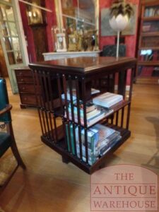 SOLD VERKOCHT antieke mahoniehouten Engelse boekenmolen