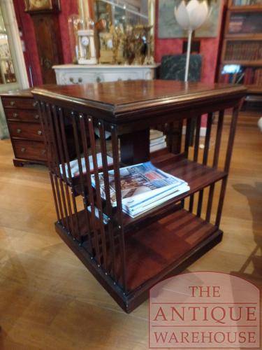 Antieke mahoniehouten Engelse boekenmolen 2