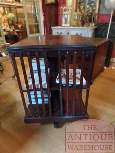 Antieke mahoniehouten Engelse boekenmolen 4