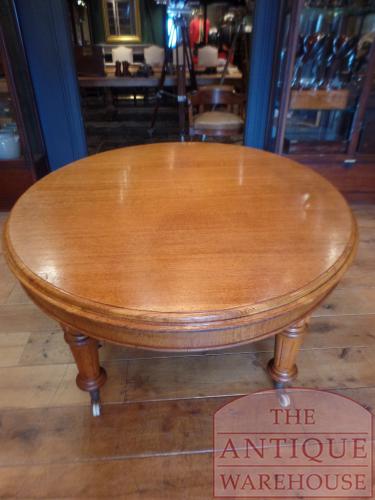 SOLD VERKOCHT antieke ronde eikenhouten  Engelse uitschuif tafel