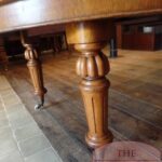 Antieke ronde eikenhouten Engelse uitschuif tafel 5