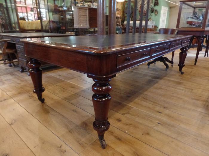 Antieke schrijftafel, bibliotheektafel uit Derby circa 1850 2