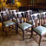 antieke set van 8 eetkamer stoelen 1