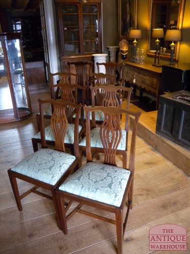 antieke set van 8 eetkamer stoelen 2