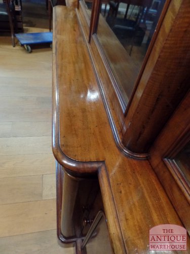 Antieke mahonie Victoriaanse breakfront boekenkast 3