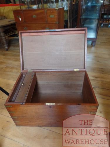 Antieke military kist met Chubb-slot 5