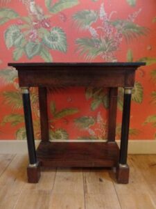 SOLD VERKOCHTantieke empire trumeau, antieke side table